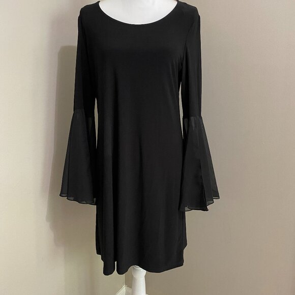 JBS Dresses & Skirts - Black Bell Sleeve Dress Comfortable fit Size 12